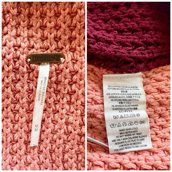 GUC Free People Park City Colorblock Sweater | Reversible Chunky Knit Turtleneck - Picture 8 of 10